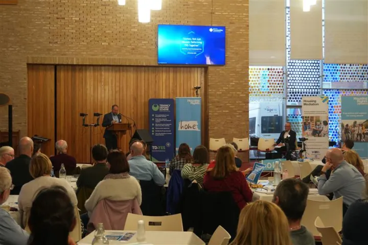 David Polley speaking at the PRS Conference to an engaged audience