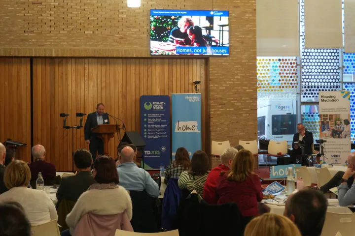 David Polley speaking at the PRS Conference to an engaged audience