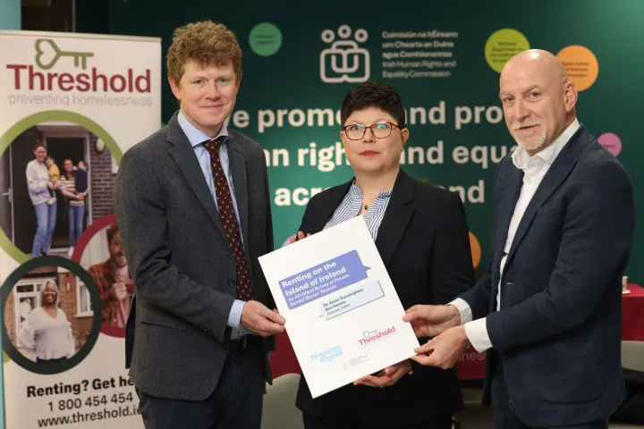 Dr Kevin Cunningham, Threshold standing with the All-Island Research report on Private Rented Sector
