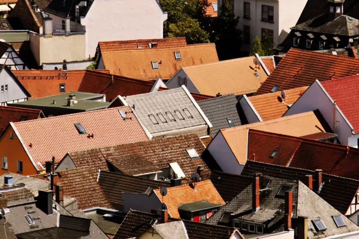 Roofs of houses