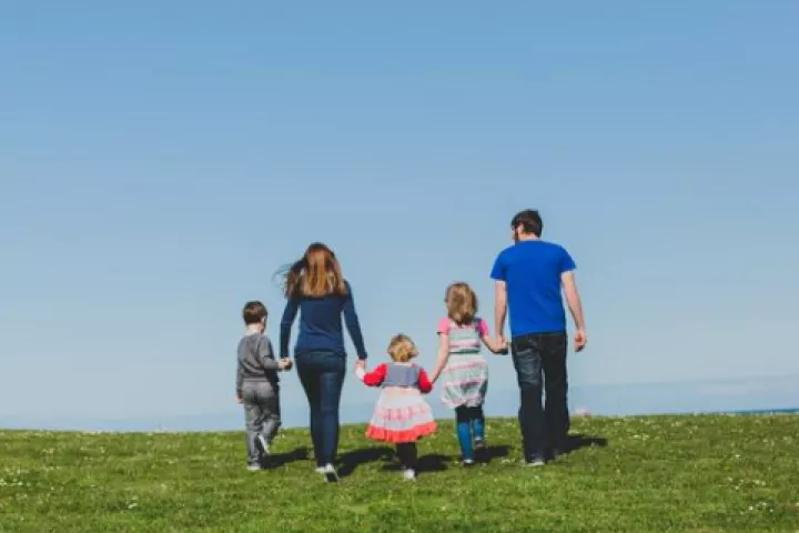 Family walking