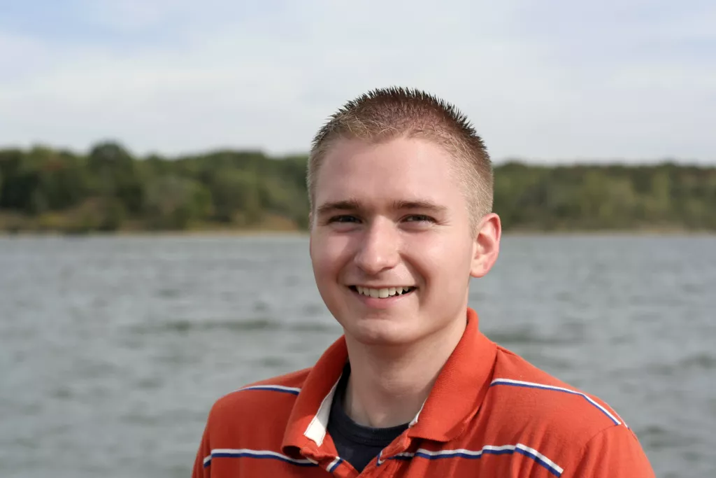 young man outdoors